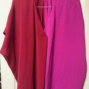 Red and Pink Colorblock Dress